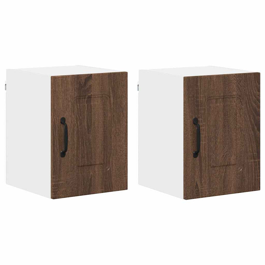 Keukenkast aan de muur 2 pcs Bruin Eiken 30 x 31 x 40 cm