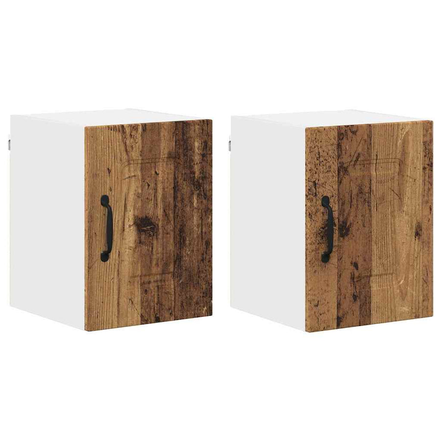 Keukenkast aan de muur met plank 2 pcs Oud Hout 30 x 31 x 40 cm