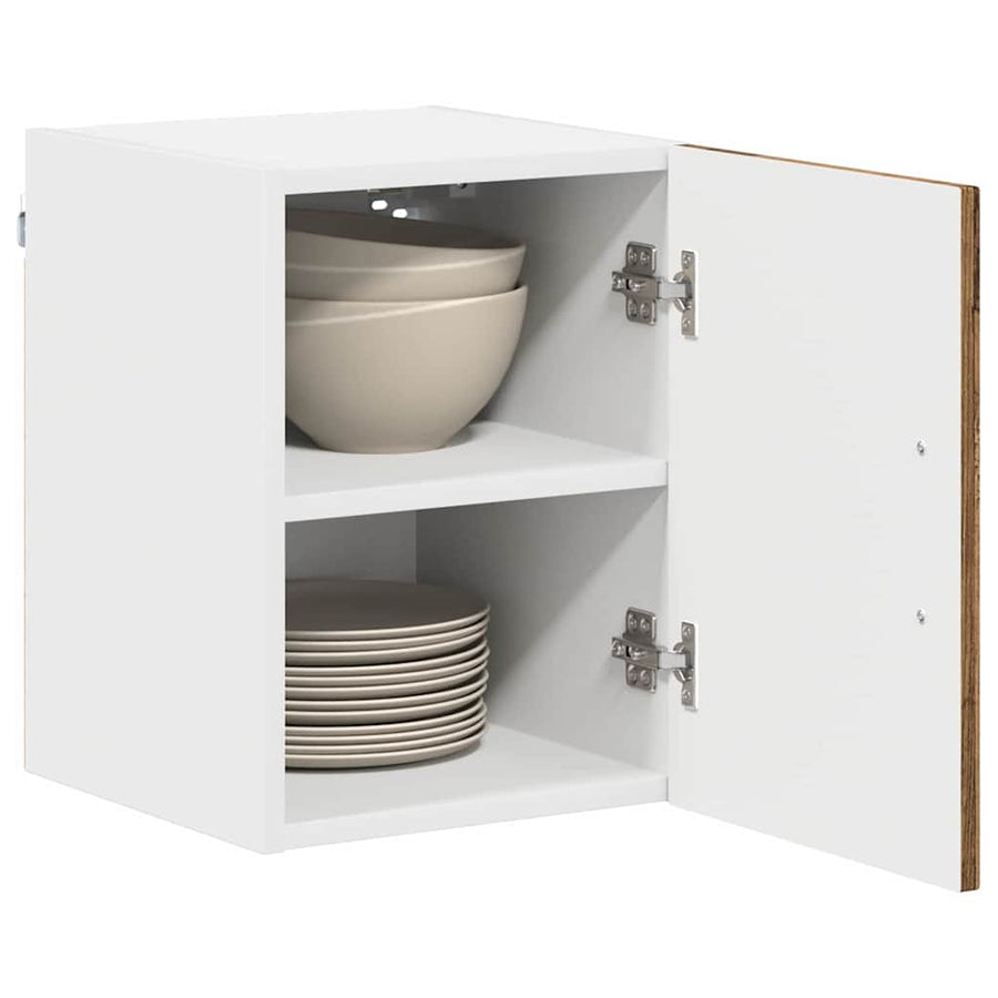 Keukenkast aan de muur met plank 2 pcs Oud Hout 30 x 31 x 40 cm