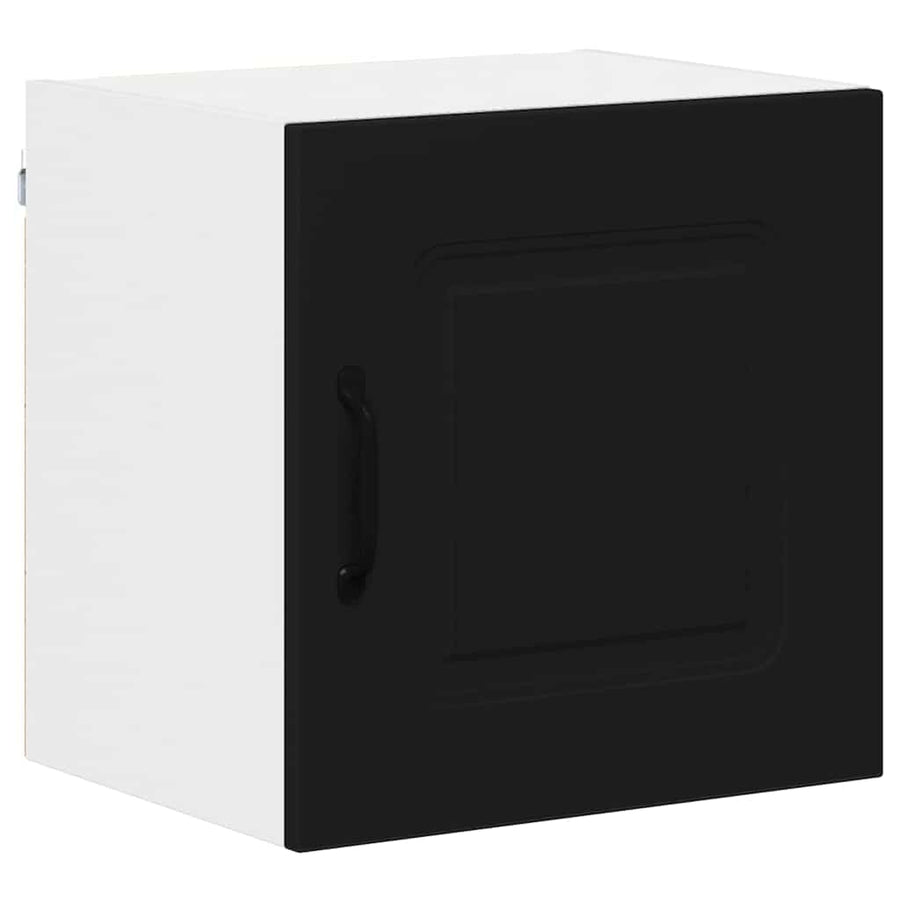 Keukenkast aan de muur 2 pcs Zwart 40 x 31 x 40 cm Bewerkt hout