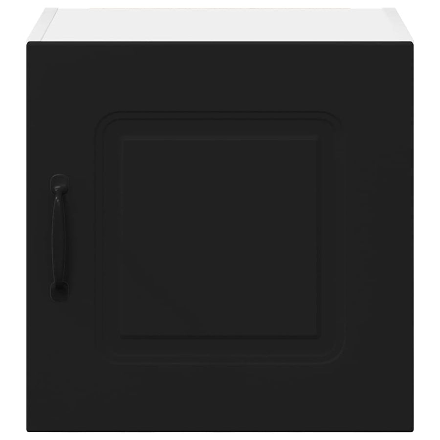 Keukenkast aan de muur 2 pcs Zwart 40 x 31 x 40 cm Bewerkt hout