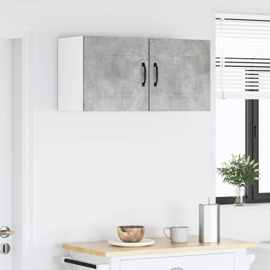Keukenkast aan de muur 2 pcs Beton Grijs 40 x 31 x 40 cm
