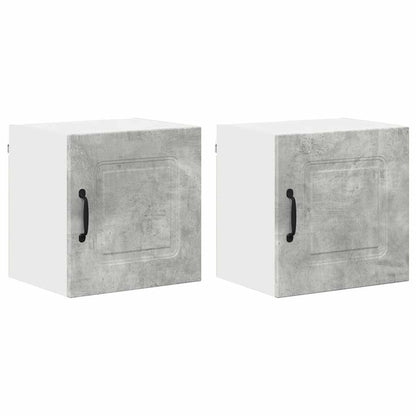 Keukenkast aan de muur 2 pcs Beton Grijs 40 x 31 x 40 cm