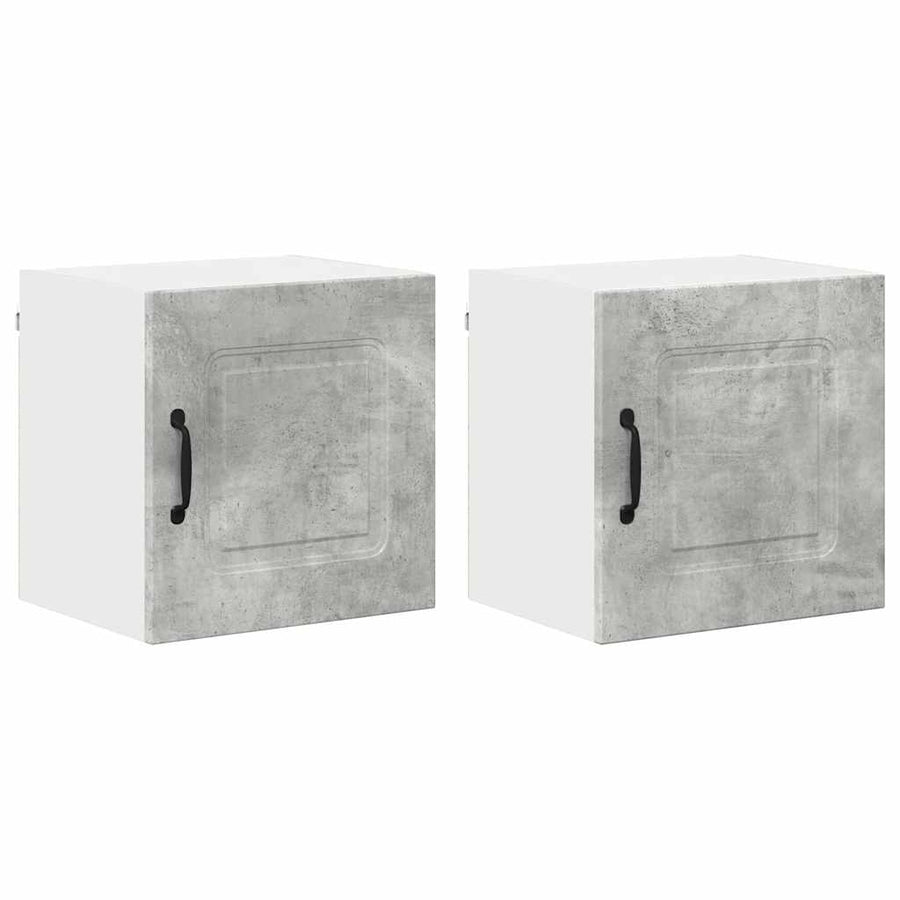 Keukenkast aan de muur 2 pcs Beton Grijs 40 x 31 x 40 cm
