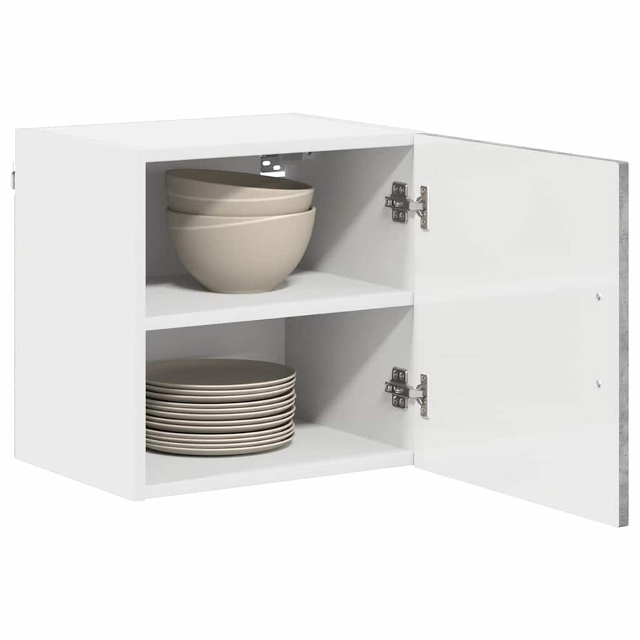 Keukenkast aan de muur 2 pcs Beton Grijs 40 x 31 x 40 cm