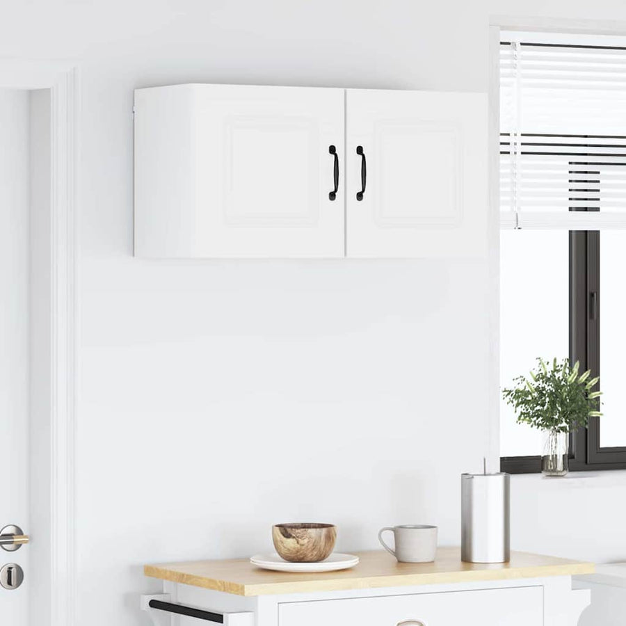 Keukenkast aan de muur met plank Hoogglans wit 40 x 31 x 40 cm