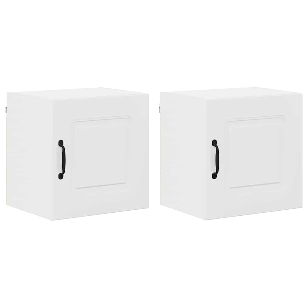 Keukenkast aan de muur 2 pcs Hoogglans wit 40 x 31 x 40 cm