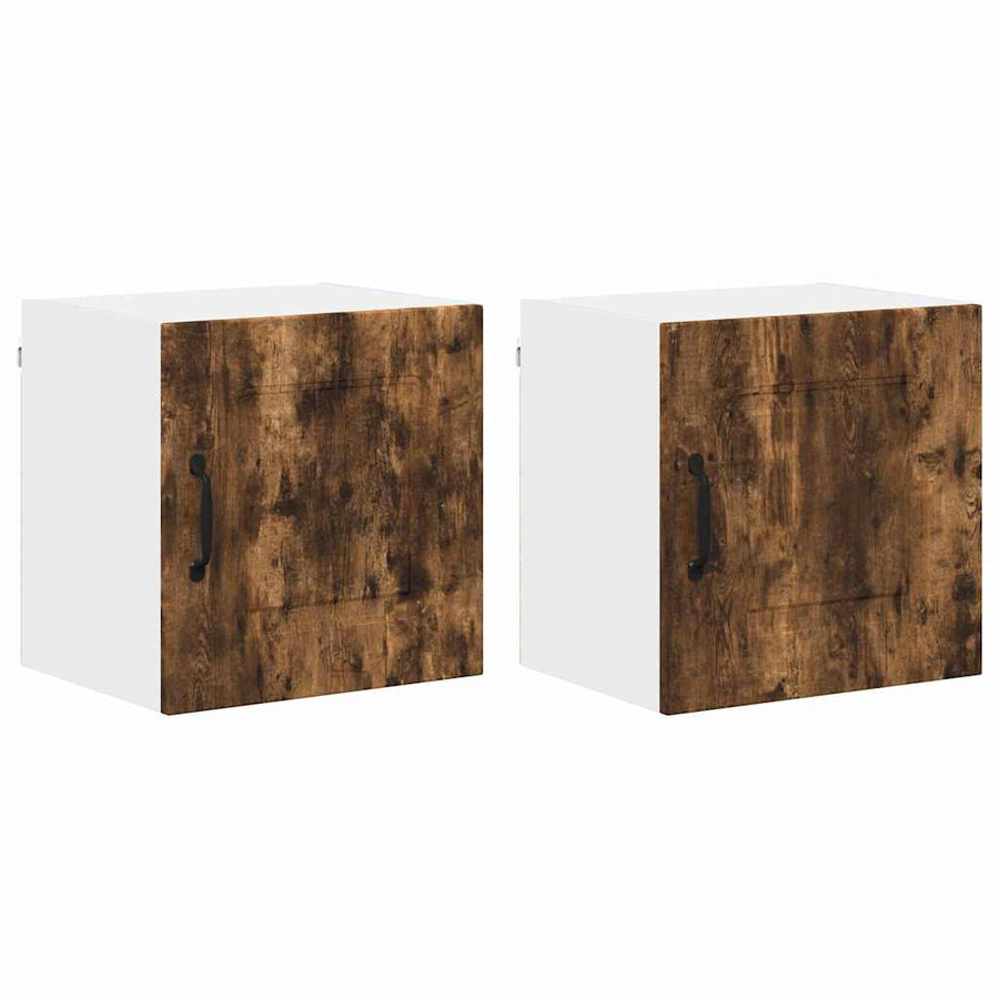 Keukenkast aan de muur 2 pcs Gerookt eiken 40 x 31 x 40 cm