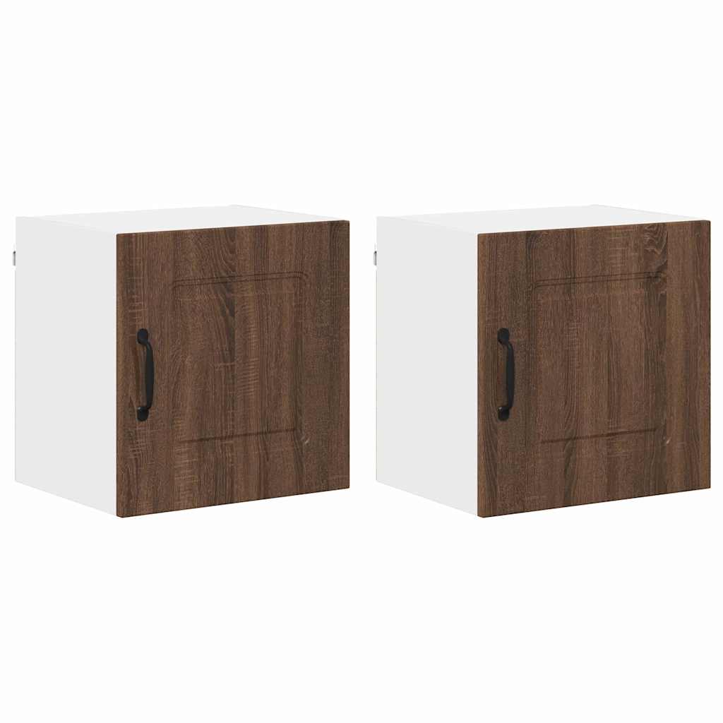 Keukenkast aan de muur 2 pcs Bruin Eiken 40 x 31 x 40 cm