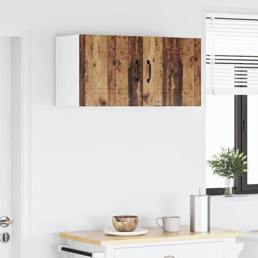 Keukenkast aan de muur met plank 2 pcs Oud Hout 40 x 31 x 40 cm