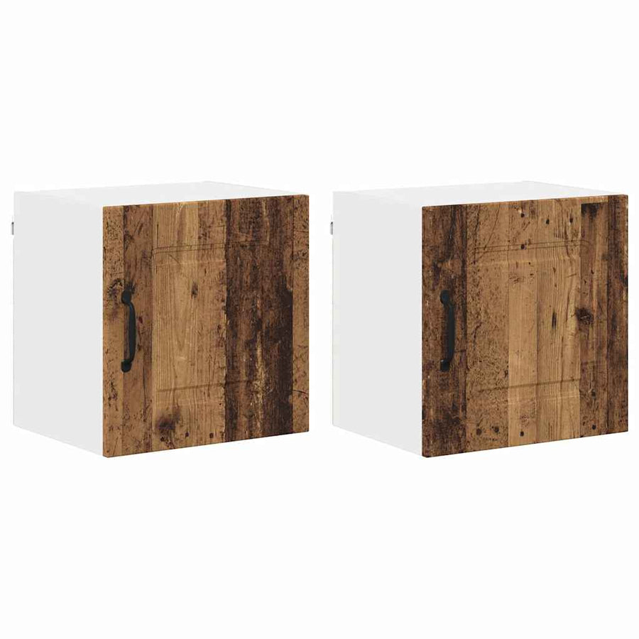 Keukenkast aan de muur met plank 2 pcs Oud Hout 40 x 31 x 40 cm