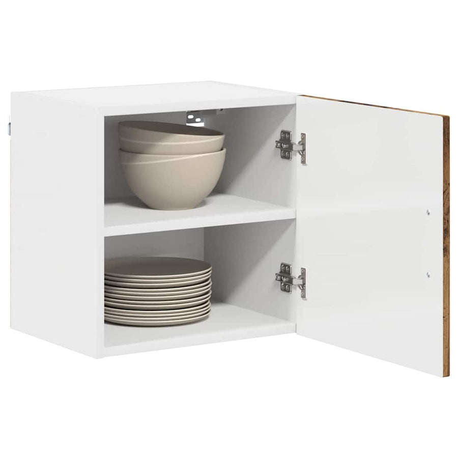 Keukenkast aan de muur met plank 2 pcs Oud Hout 40 x 31 x 40 cm