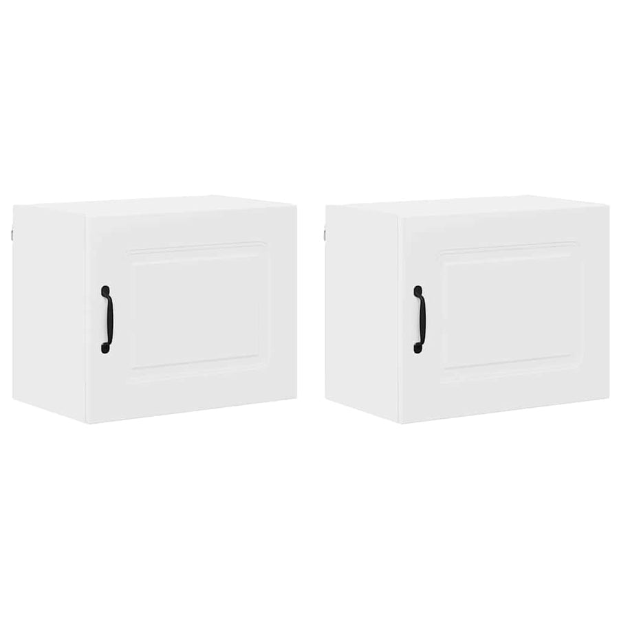 Keukenkast aan de muur 2 pcs Wit 50 x 31 x 40 cm Bewerkt hout