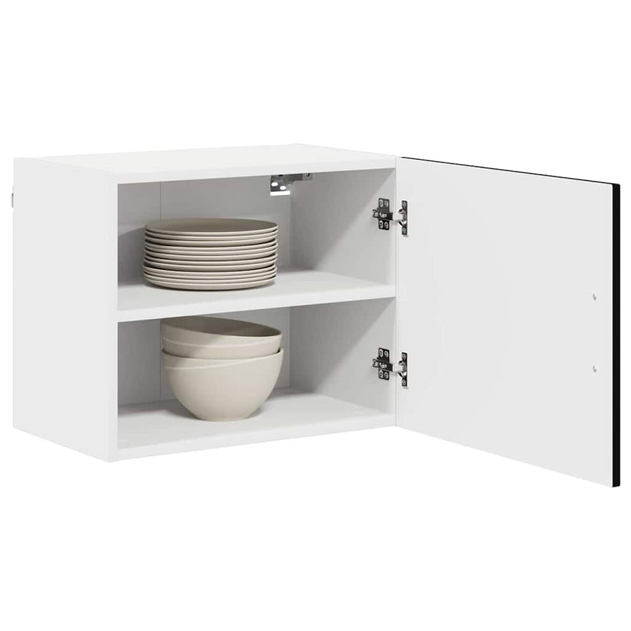 Keukenkast aan de muur Zwart 50 x 31 x 40 cm Bewerkt hout