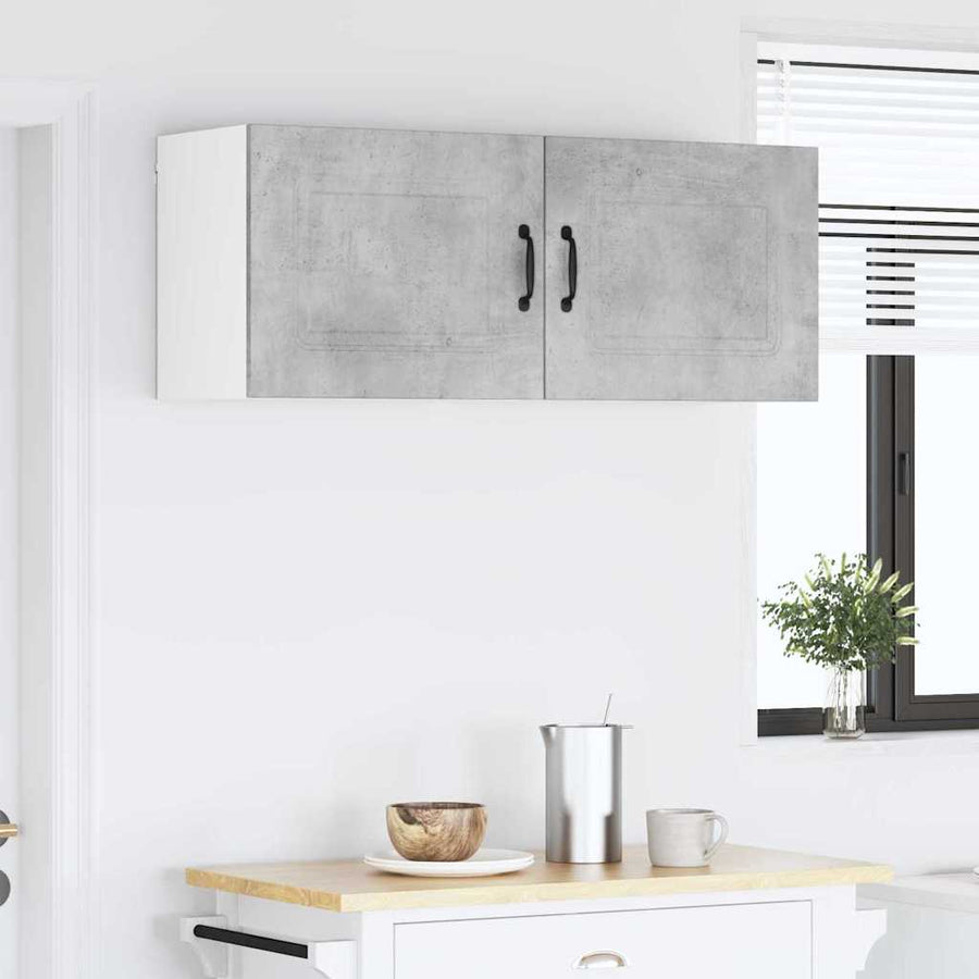 Keukenkast aan de muur Beton Grijs 50 x 31 x 40 cm Bewerkt hout