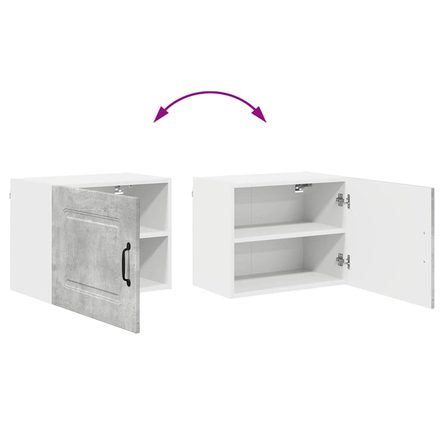Keukenkast aan de muur Beton Grijs 50 x 31 x 40 cm Bewerkt hout