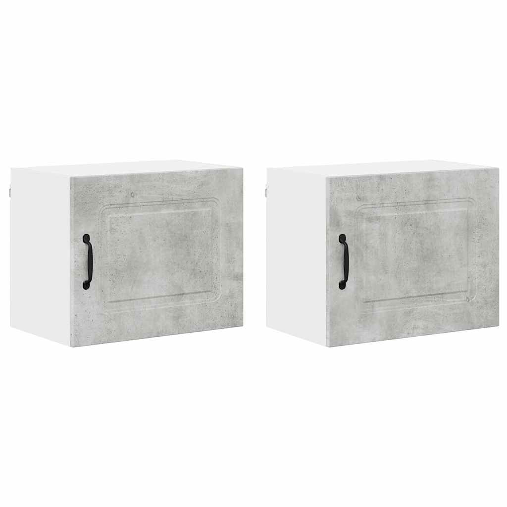 Keukenkast aan de muur 2 pcs Beton Grijs 50 x 31 x 40 cm