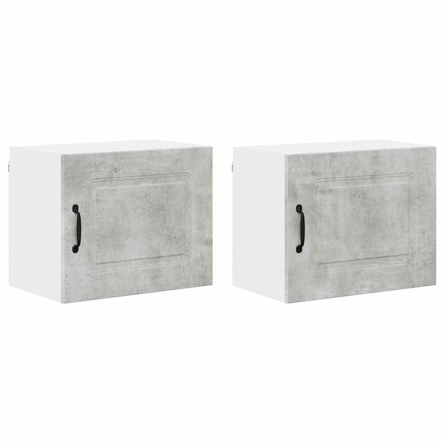 Keukenkast aan de muur 2 pcs Beton Grijs 50 x 31 x 40 cm