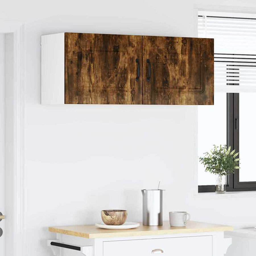 Keukenkast aan de muur 2 pcs Gerookt eiken 50 x 31 x 40 cm