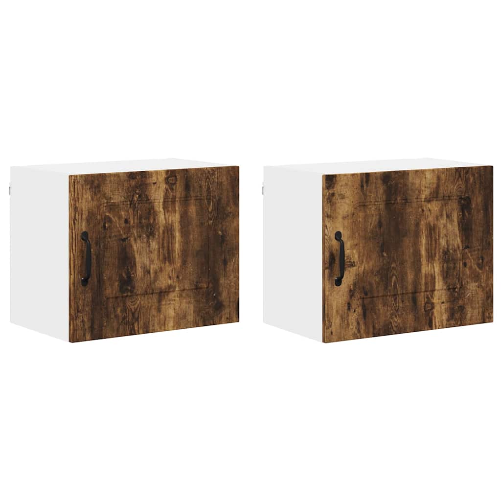 Keukenkast aan de muur 2 pcs Gerookt eiken 50 x 31 x 40 cm