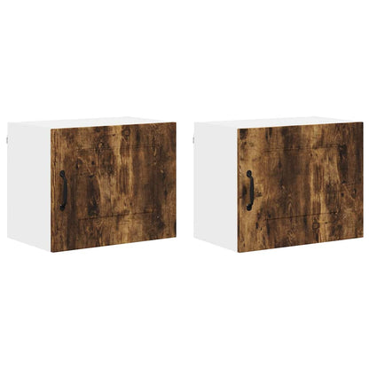 Keukenkast aan de muur 2 pcs Gerookt eiken 50 x 31 x 40 cm
