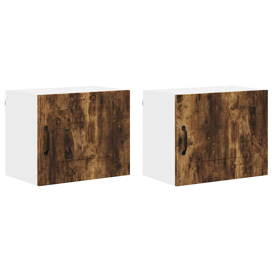 Keukenkast aan de muur 2 pcs Gerookt eiken 50 x 31 x 40 cm