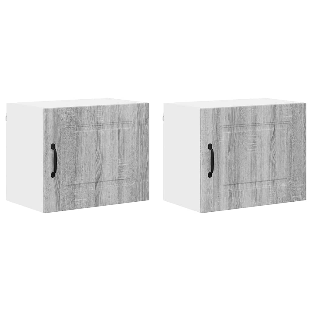 Keukenkast aan de muur 2 pcs Grijs Sonoma 50 x 31 x 40 cm
