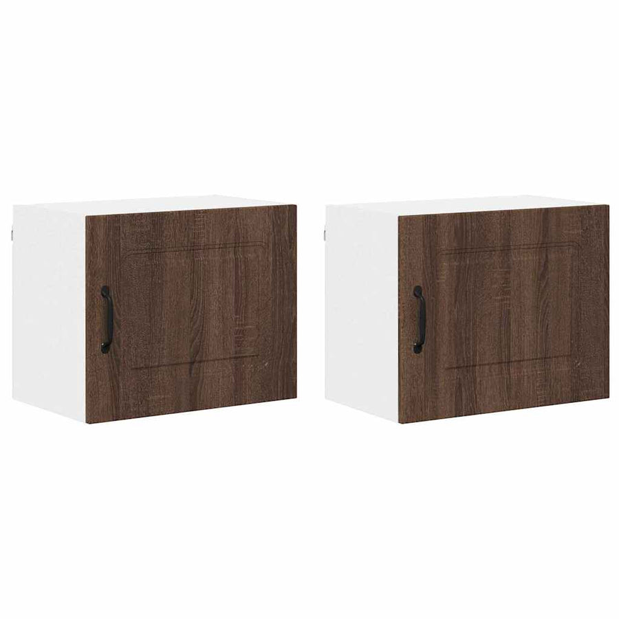 Keukenkast aan de muur 2 pcs Bruin Eiken 50 x 31 x 40 cm
