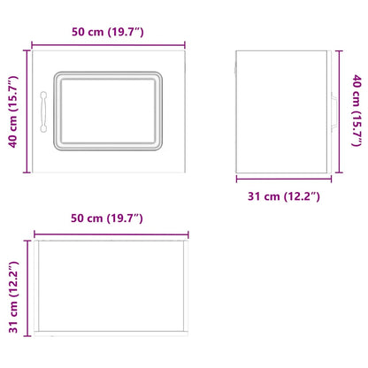 Keukenkast aan de muur 2 pcs Bruin Eiken 50 x 31 x 40 cm
