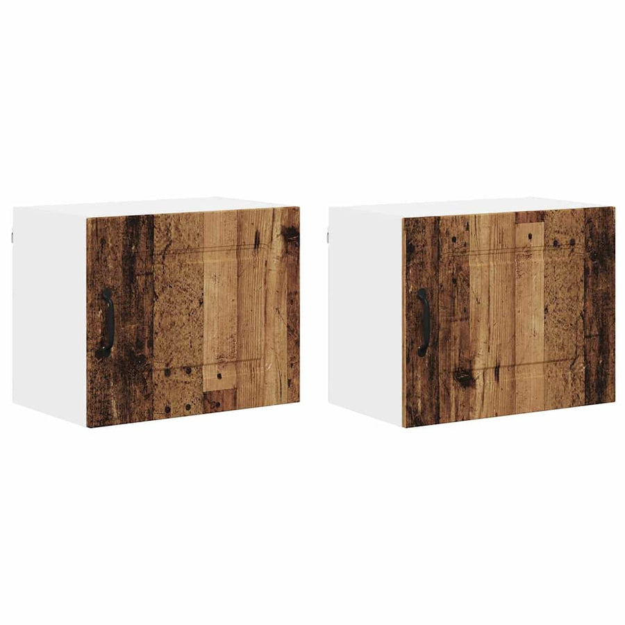 Keukenkast aan de muur met plank 2 pcs Oud Hout 50 x 31 x 40 cm