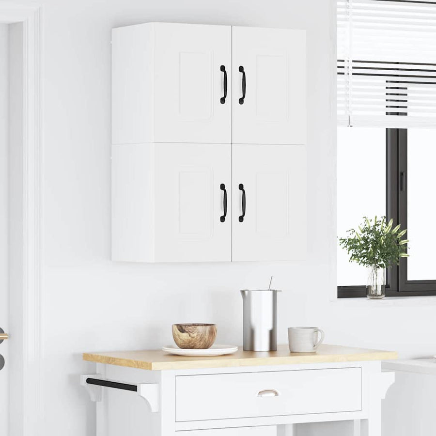 Keukenkast aan de muur 2 pcs Wit 60 x 31 x 40 cm Bewerkt hout