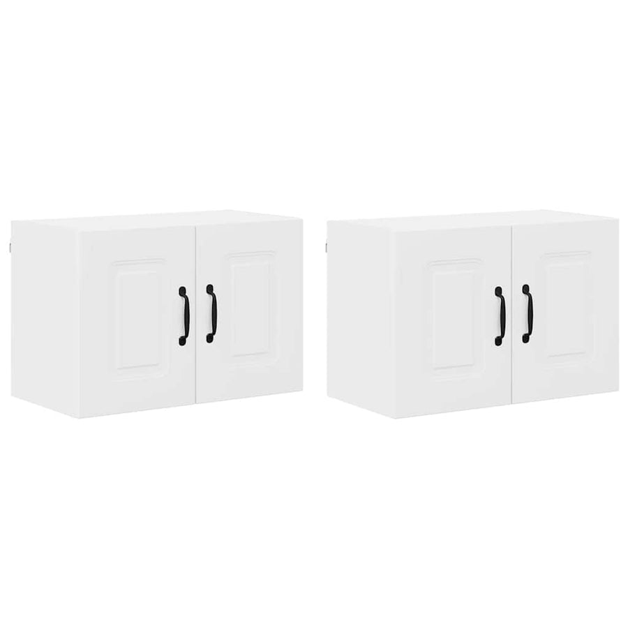 Keukenkast aan de muur 2 pcs Wit 60 x 31 x 40 cm Bewerkt hout