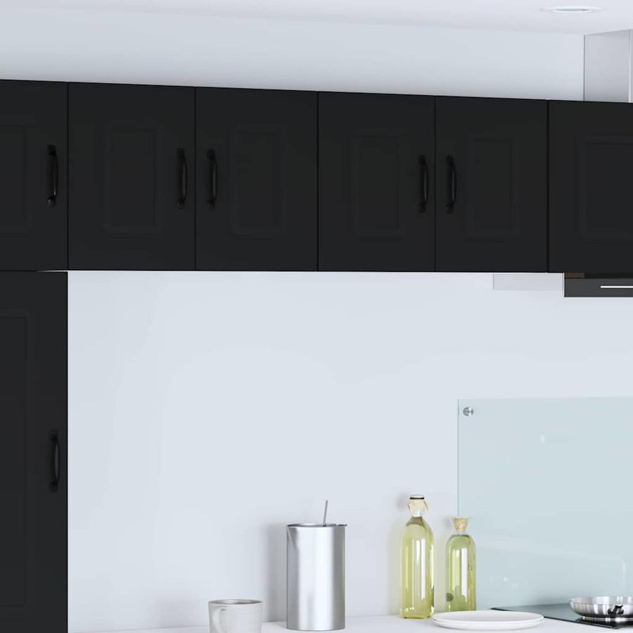 Keukenkast aan de muur Zwart 60 x 31 x 40 cm Bewerkt hout