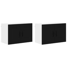 Keukenkast aan de muur 2 pcs Zwart 60 x 31 x 40 cm Bewerkt hout