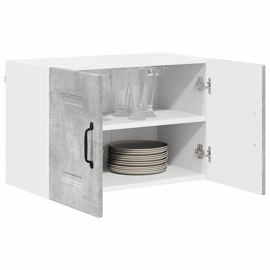 Keukenkast aan de muur Beton Grijs 60 x 31 x 40 cm Bewerkt hout