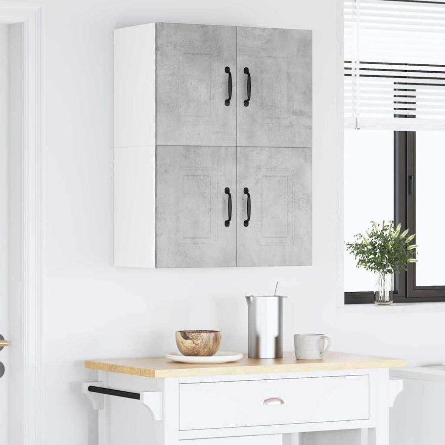 Keukenkast aan de muur 2 pcs Beton Grijs 60 x 31 x 40 cm