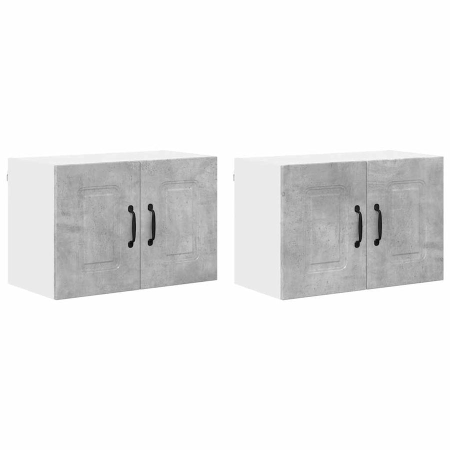 Keukenkast aan de muur 2 pcs Beton Grijs 60 x 31 x 40 cm