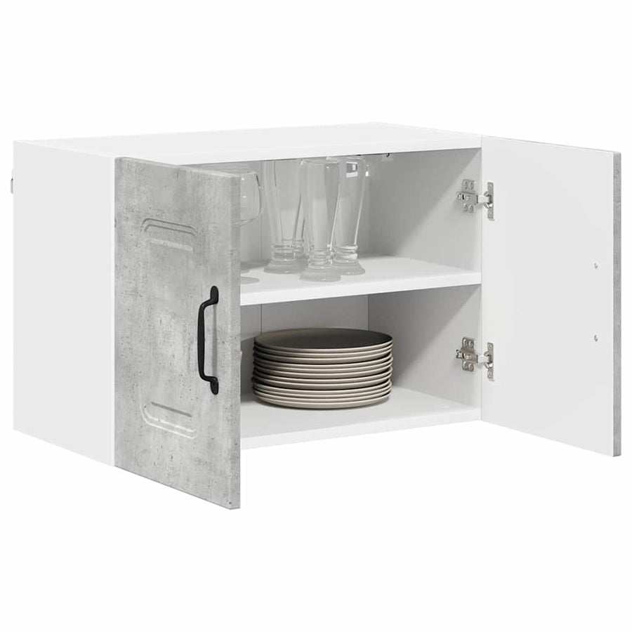 Keukenkast aan de muur 2 pcs Beton Grijs 60 x 31 x 40 cm