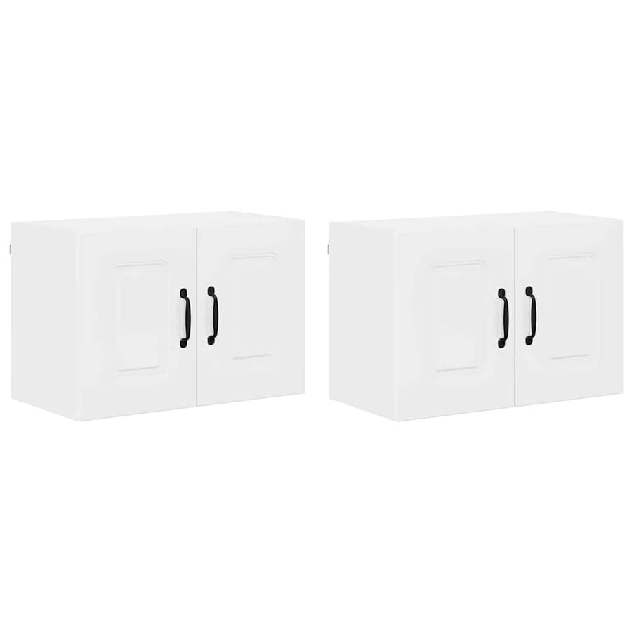 Keukenkast aan de muur 2 pcs Hoogglans wit 60 x 31 x 40 cm