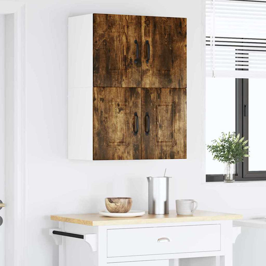 Keukenkast aan de muur 2 pcs Gerookt eiken 60 x 31 x 40 cm