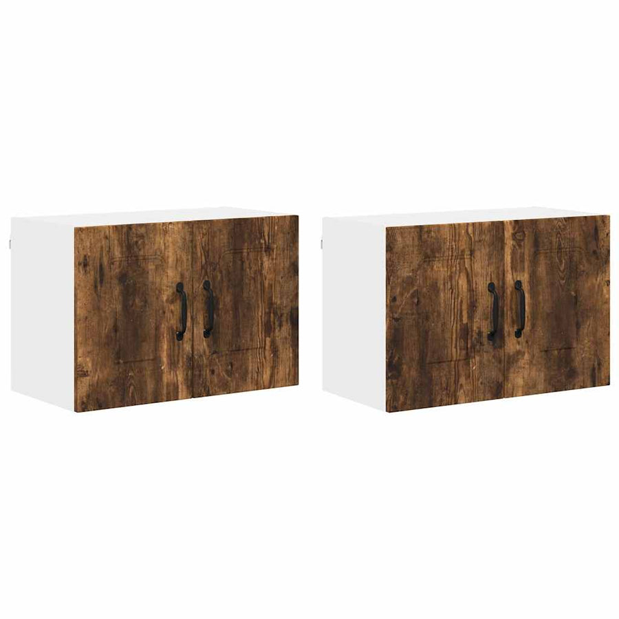 Keukenkast aan de muur 2 pcs Gerookt eiken 60 x 31 x 40 cm