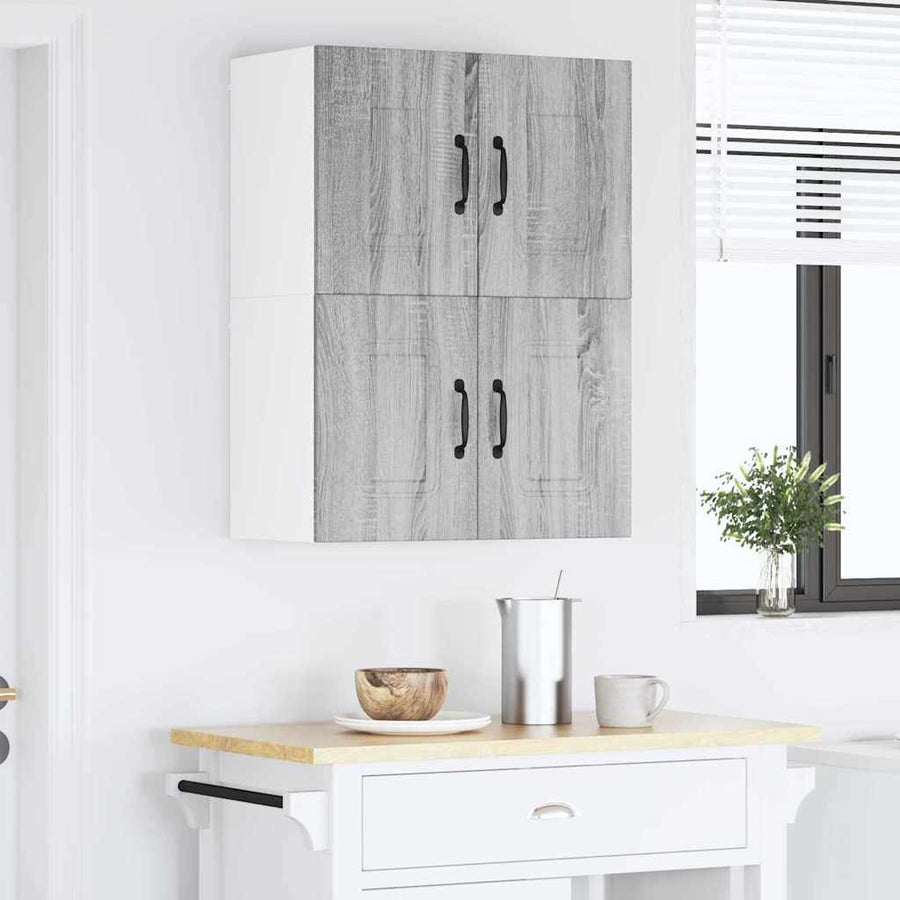 Keukenkast aan de muur 2 pcs Grijs Sonoma 60 x 31 x 40 cm