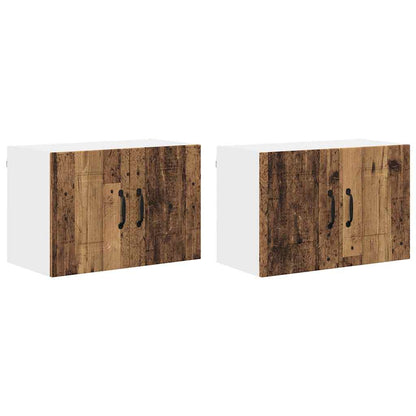 Keukenkast aan de muur met plank 2 pcs Oud Hout 60 x 31 x 40 cm