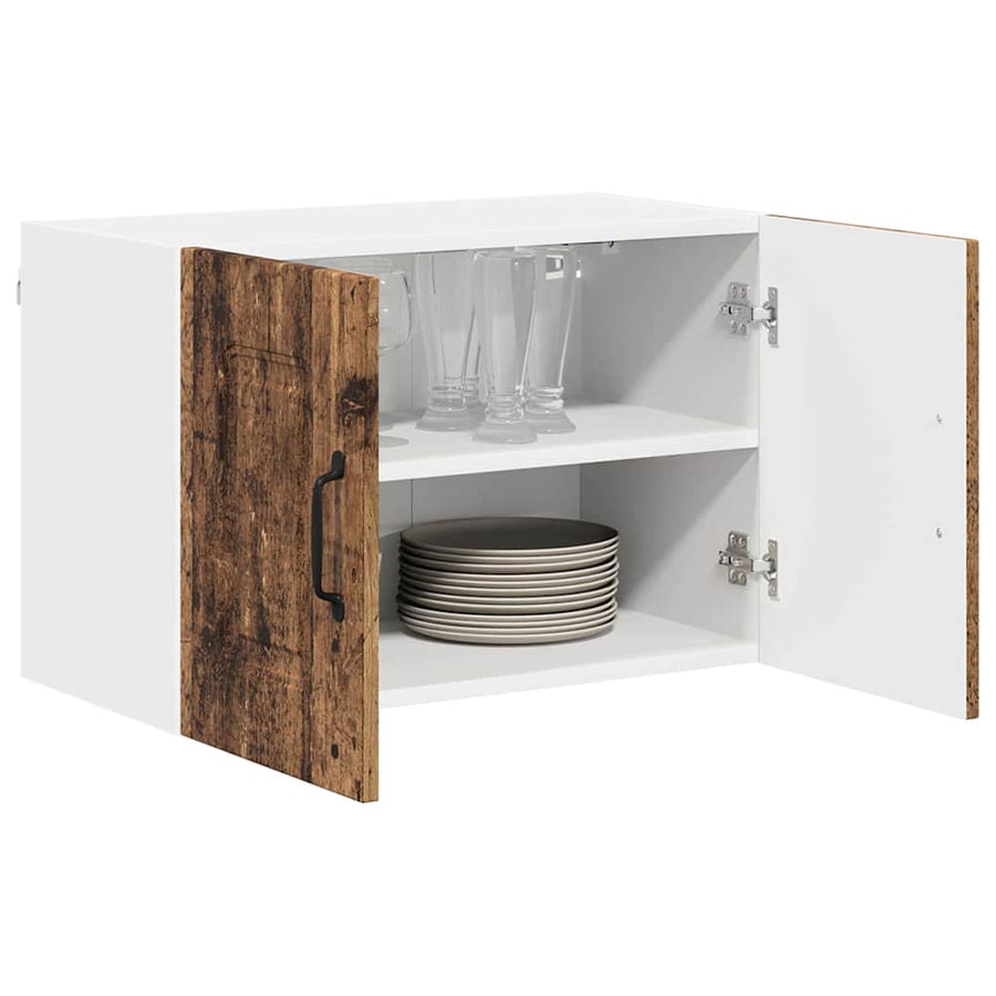 Keukenkast aan de muur met plank 2 pcs Oud Hout 60 x 31 x 40 cm