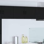 Keukenkast 80x31x40 cm bewerkt hout zwart