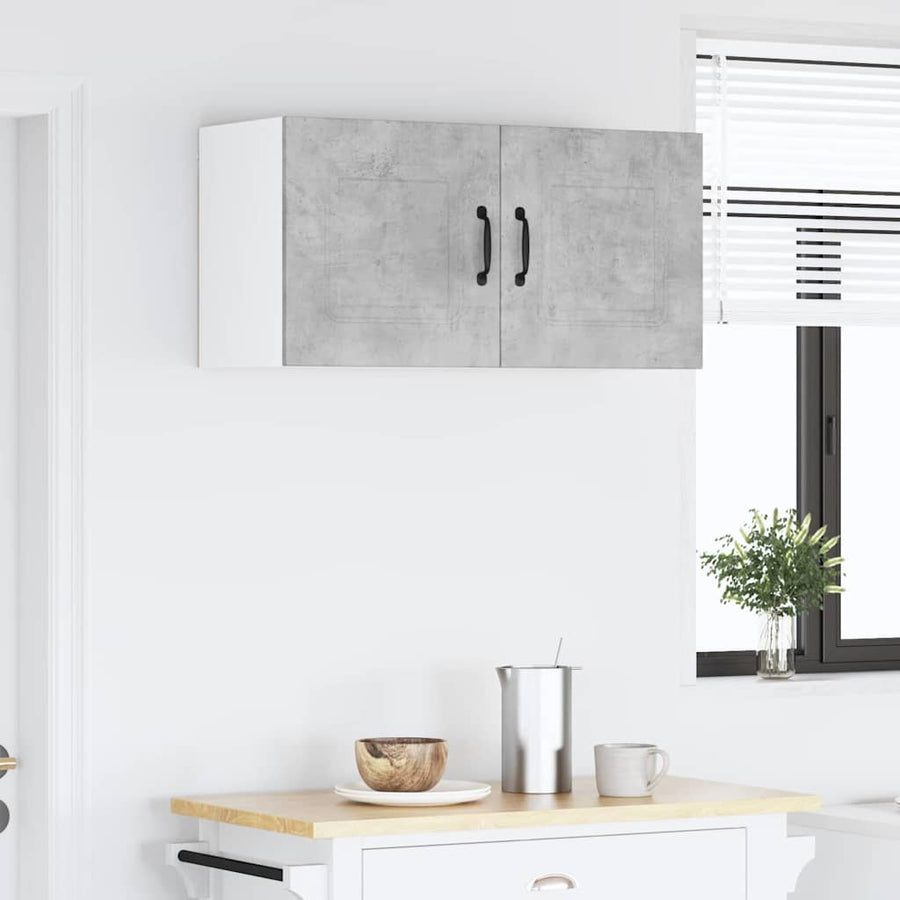 Keukenkast aan de muur Beton Grijs 80 x 31 x 40 cm Bewerkt hout