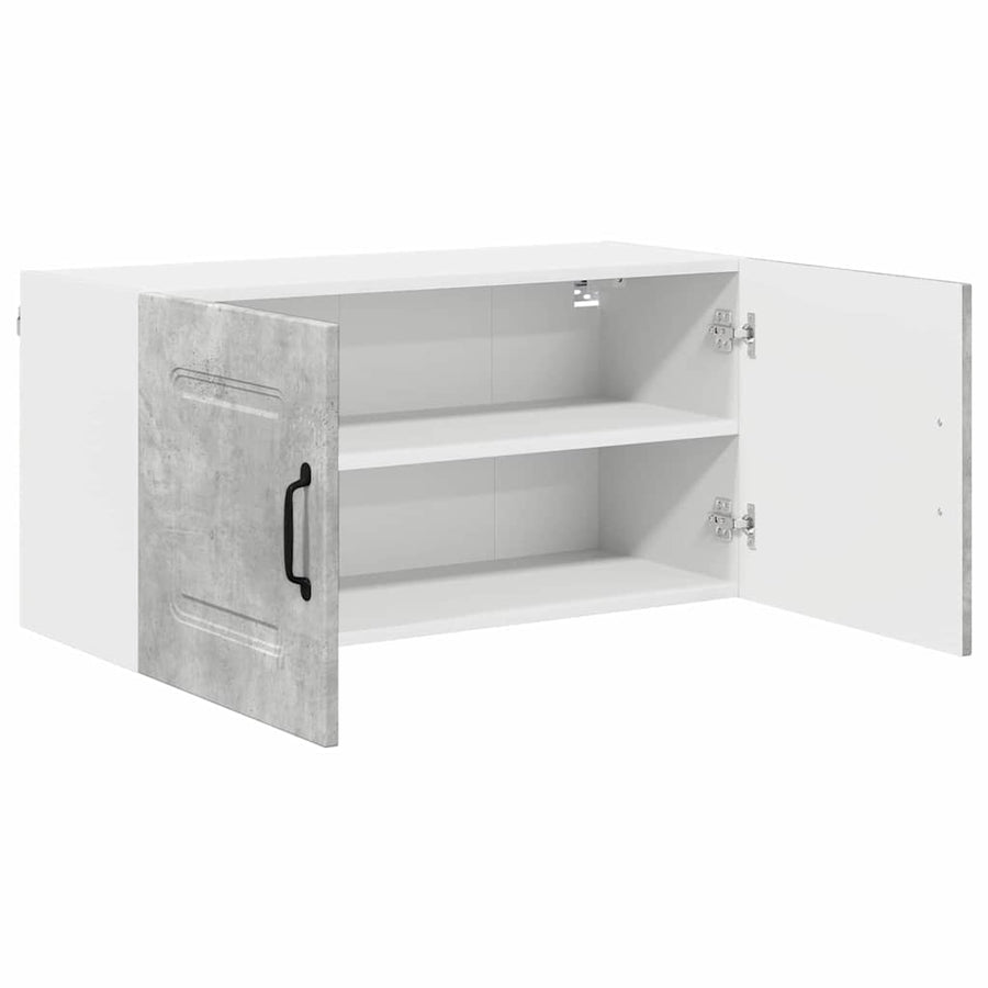 Keukenkast aan de muur Beton Grijs 80 x 31 x 40 cm Bewerkt hout