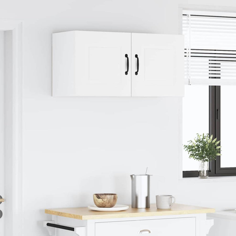 Keukenkast aan de muur met plank Hoogglans wit 80 x 31 x 40 cm