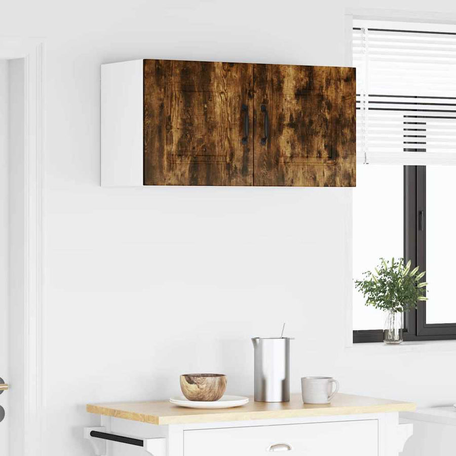 Keukenkast aan de muur met plank Gerookt eiken 80 x 31 x 40 cm