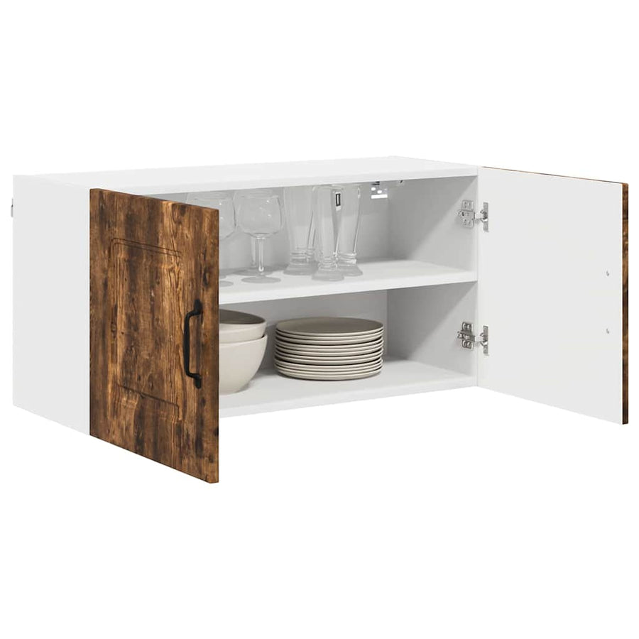 Keukenkast aan de muur met plank Gerookt eiken 80 x 31 x 40 cm